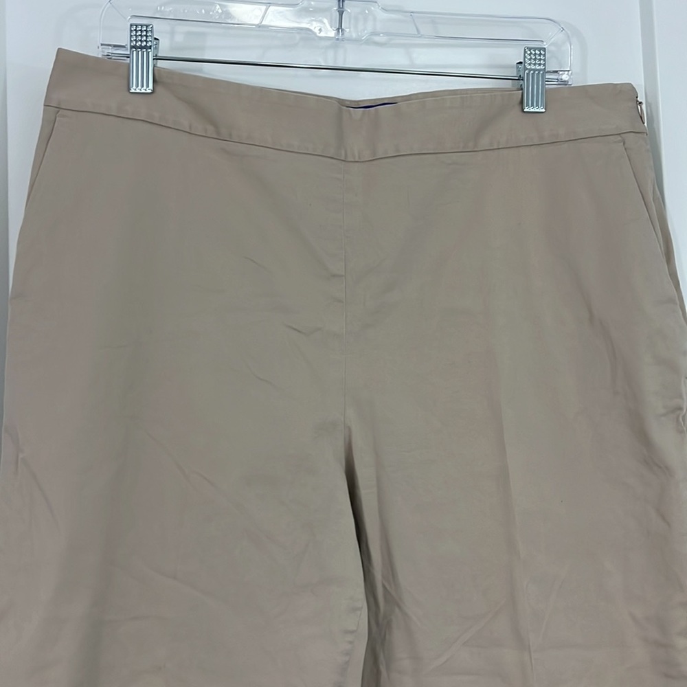 Vintage 90s Pendleton Size 14 Beige Khaki High Rise Cropped Chino Trouser Pants - Picture 3 of 11